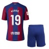 Officiële Voetbalshirt + Korte Broek FC Barcelona Kessie 19 Thuis 2023-24 - Kids